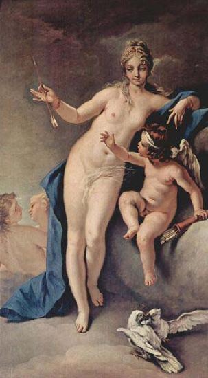Sebastiano Ricci Venus und Amor oil painting image